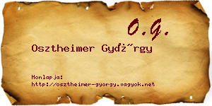 Osztheimer György névjegykártya
